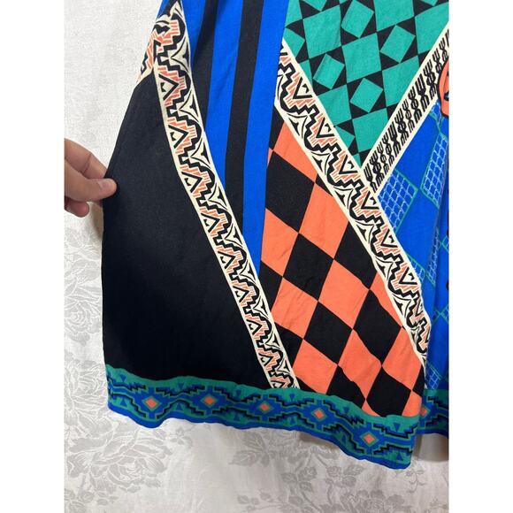 Flying Tomato Maxi Skirt Medium Mixed Print A Line Boho - Picture 2 of 9